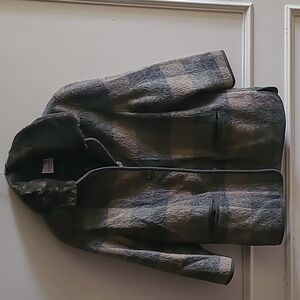 Steinbock Tyrol Austria Wool Mohair Cashmere Blend Plaid Jacket Sz 10